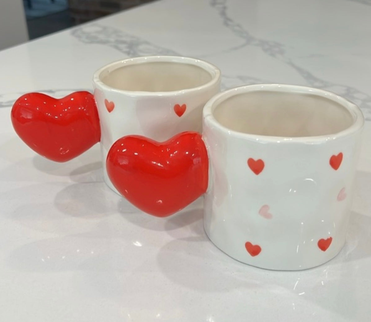 Heart handle mug