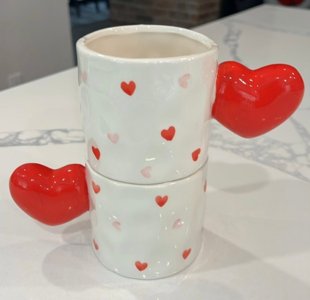 Heart handle mug